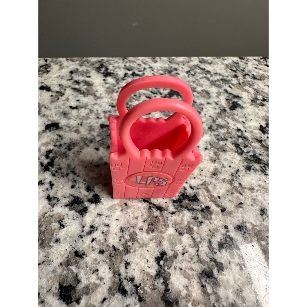 Littlest Pet‎ Shop LPS Pink Paw Print Basket Accessory Toy